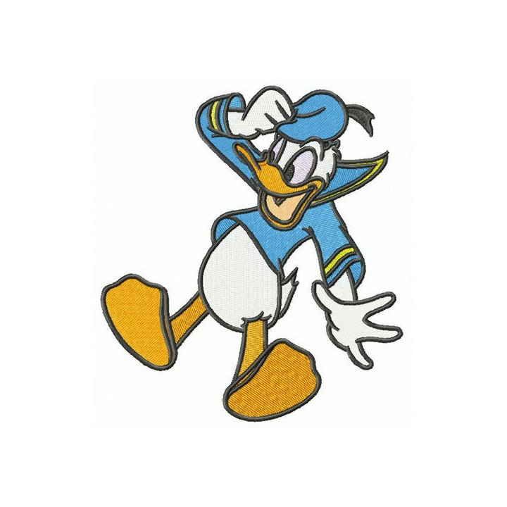 Scared Donald embroidery design - Embroidery Design