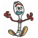 Scared Forky embroidery design featuring the beloved character from Toy Story, perfect for stitching on various fabrics.