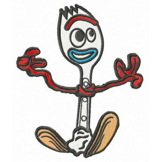 Scared Forky embroidery design - Embroidery Design