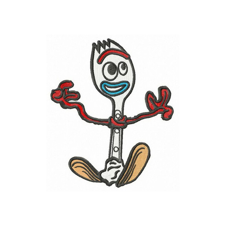 Scared Forky embroidery design - Embroidery Design