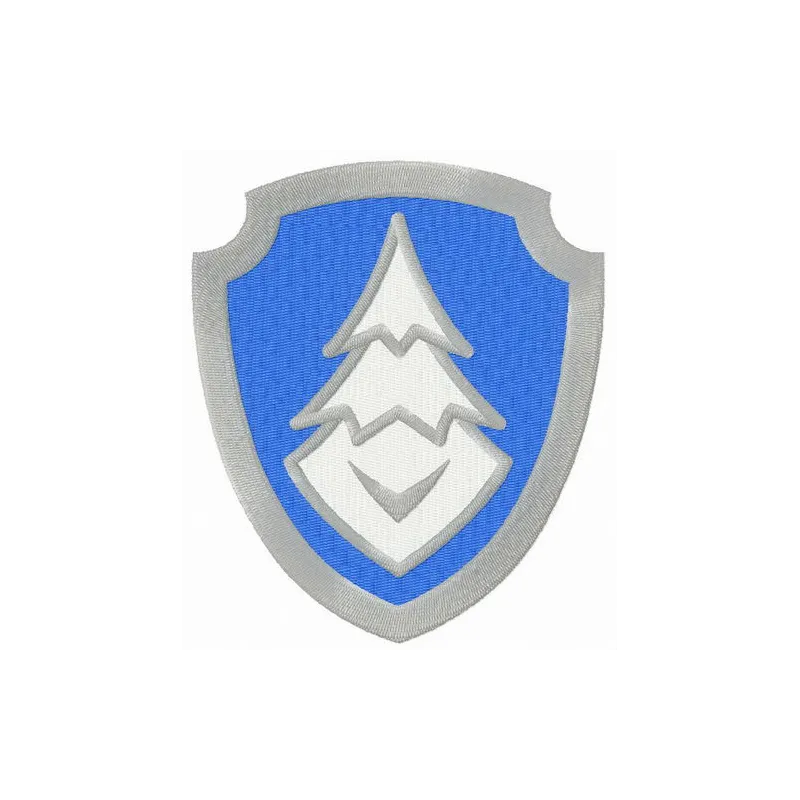 Embroidery design of Everest logo from Paw Patrol, ideal for stitching on t-shirts and hoodies.