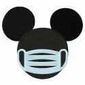 Mickey Mouse embroidery design featuring Mickey wearing a surgical mask, ideal for creative stitching projects.
