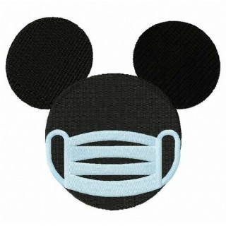 Mickey with surgical mask embroidery design - Embroidery Design