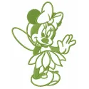 Minnie Mouse in a whimsical fairy costume embroidery design, perfect for enchanting sewing projects.