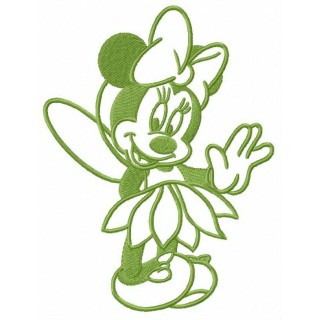 Minnie in fairy costume embroidery design - Embroidery Design