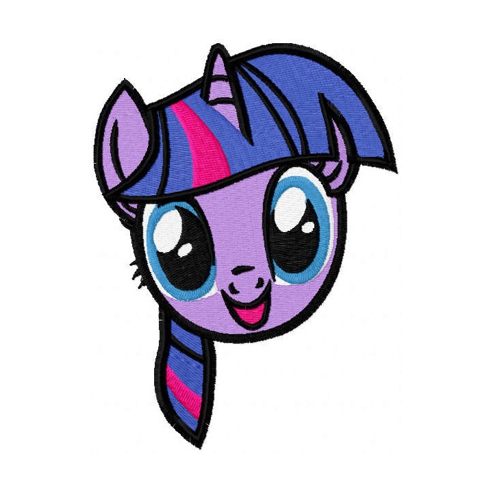 Twilight Sparkle muzzle embroidery design - Embroidery Design
