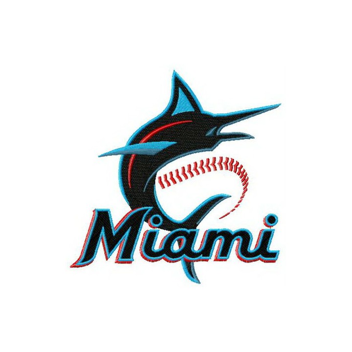 Miami Marlins 2019 logo embroidery design - Embroidery Design