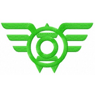 Green Lantern Wings logo embroidery design - Embroidery Design