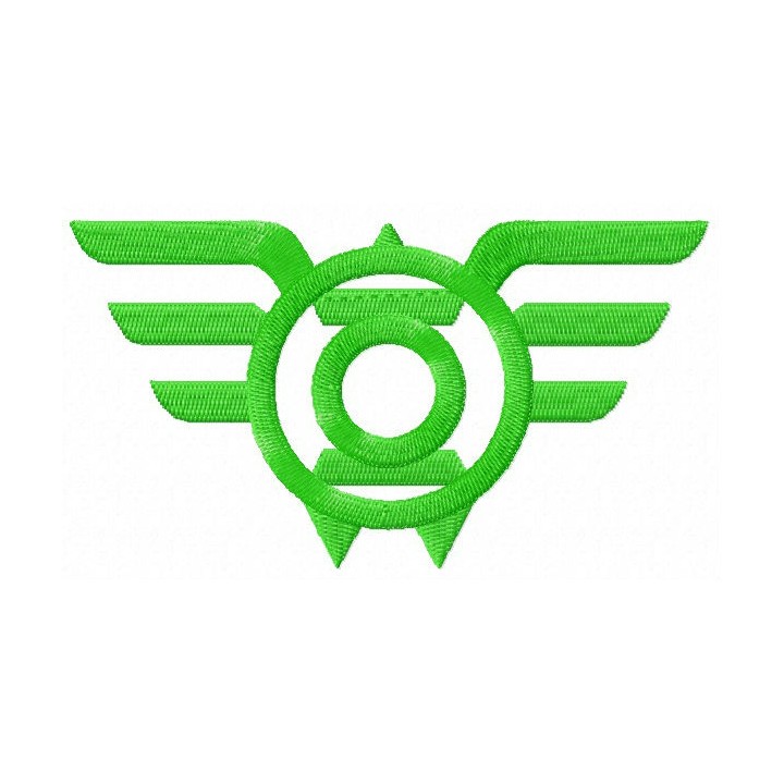 Green Lantern Wings logo embroidery design - Embroidery Design