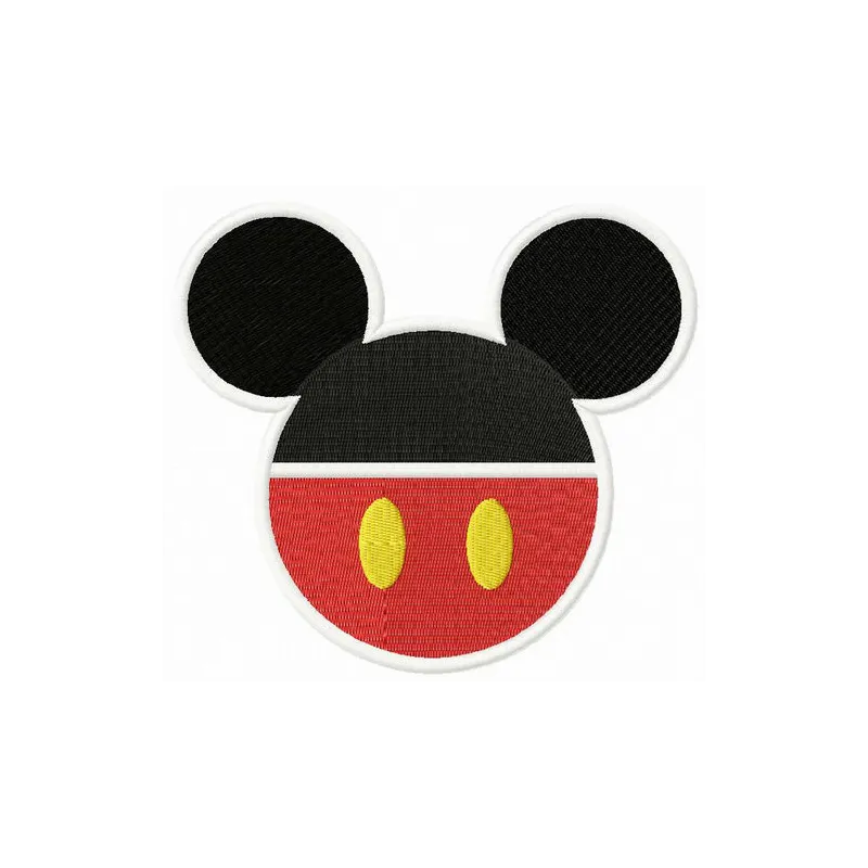Mickey emblem embroidery design showcasing a fun and playful Mickey Mouse motif for creative stitching projects.