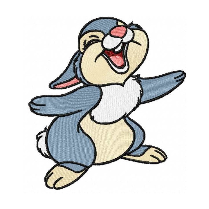 Thumper happy 2 embroidery design - Embroidery Design
