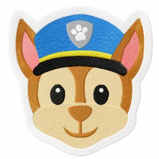 Chase Face Paw Patrol embroidery design - Embroidery Design