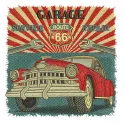 Garage service repair embroidery design featuring automotive tools and elements for creative stitching on various items.