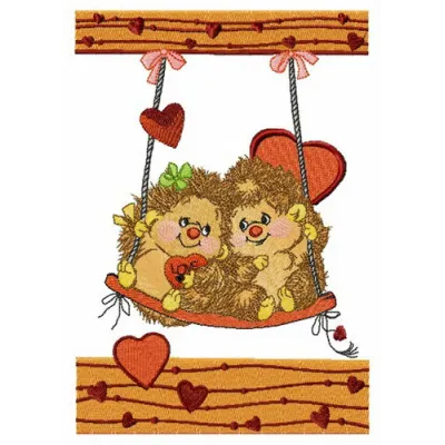 Hedgehog's date embroidery design showcasing a charming hedgehog motif, perfect for stitching on t-shirts or tote bags.