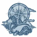 Preview of a searching for unicorn embroidery design showcasing a whimsical unicorn motif for creative stitching projects.