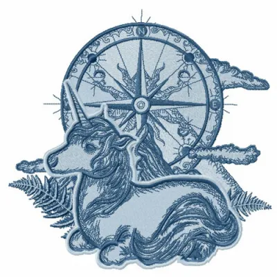 Preview of a searching for unicorn embroidery design showcasing a whimsical unicorn motif for creative stitching projects.