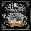 Cappuccino recipe embroidery design showcasing detailed stitching patterns for coffee lovers.