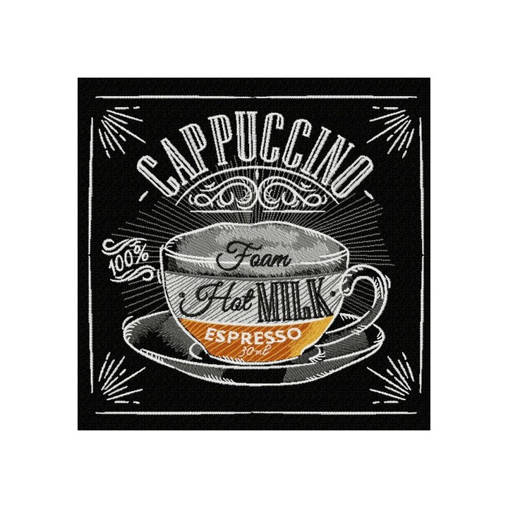Cappuccino recipe embroidery design - Embroidery Design