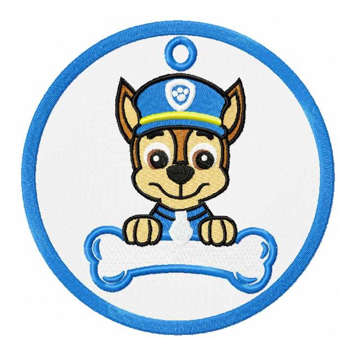 Chase badge embroidery design - Embroidery Design