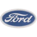 Ford classic logo embroidery design showcasing intricate stitching details for apparel and accessories.