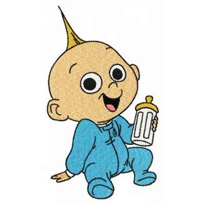 Jack-Jack Parr at home embroidery design featuring a playful motif, perfect for stitching on t-shirts or hoodies.