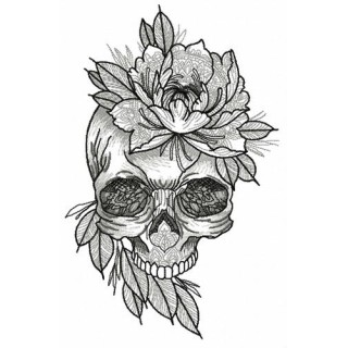 Aristocratic skull embroidery design - Embroidery Design