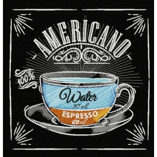 Americano recipe embroidery design - Embroidery Design