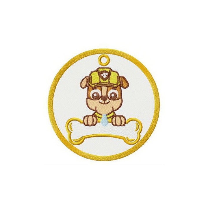 Rubble badge embroidery design - Embroidery Design