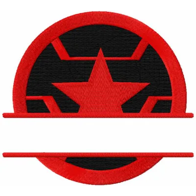 Winter soldier monogram embroidery design showcasing a unique stitched motif for your creative projects.