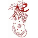 Preview of X-mas sock embroidery design featuring festive motifs for holiday stitching projects.