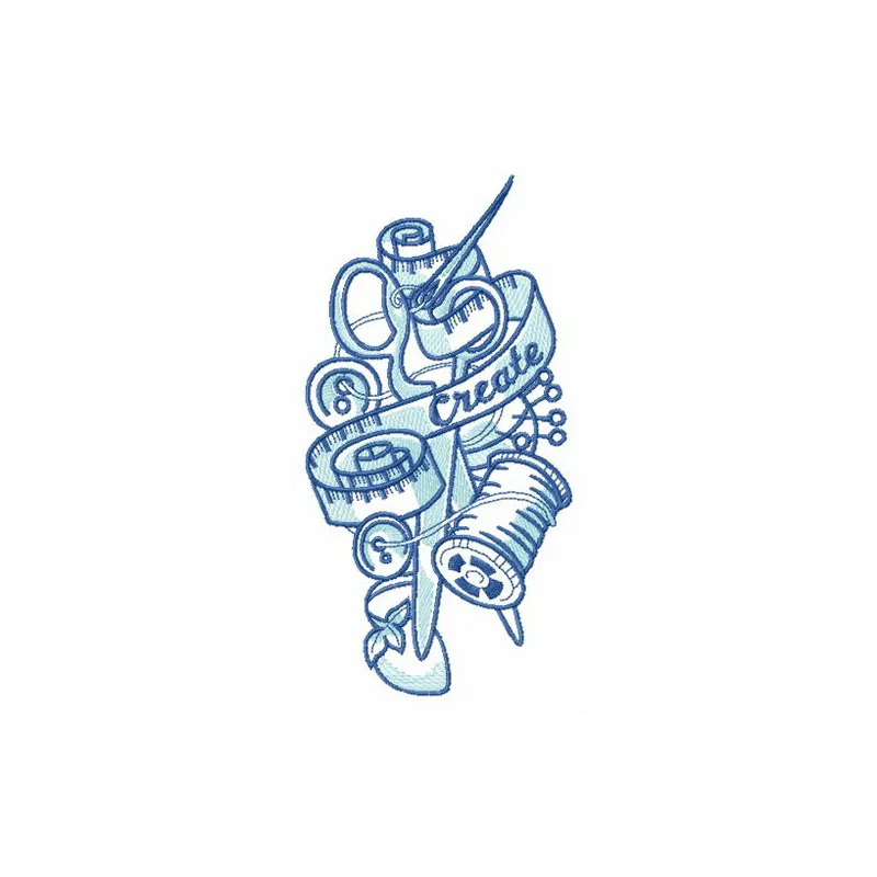 Preview of the Tailor's Mix embroidery design showcasing intricate stitching patterns for various crafts.