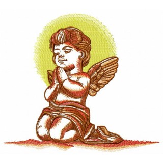 Praying angel embroidery design - Embroidery Design
