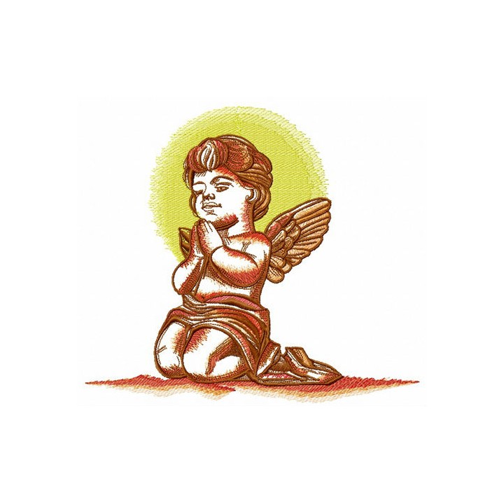 Praying angel embroidery design - Embroidery Design