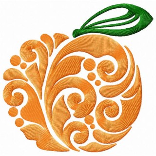 Peach embroidery design - Embroidery Design