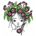 Preview of the Despair embroidery design featuring intricate stitching patterns for girls and women.