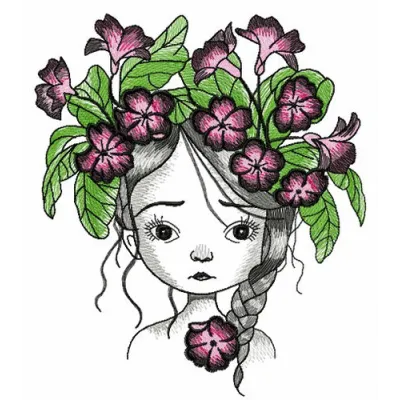 Preview of the Despair embroidery design featuring intricate stitching patterns for girls and women.