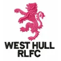 West Hull A.R.L.F.C. logo embroidery design showcasing intricate stitching patterns for rugby enthusiasts.