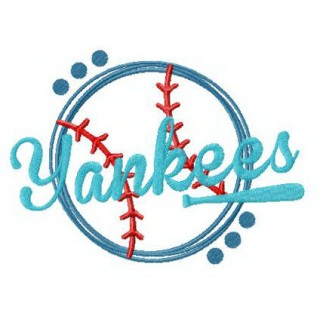 Yankees funny fan logo embroidery design - Embroidery Design