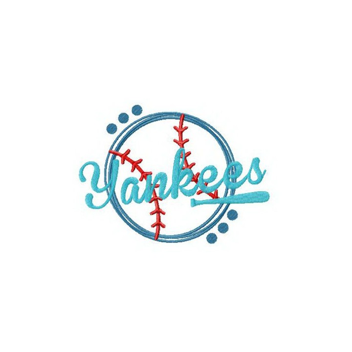 Yankees funny fan logo embroidery design - Embroidery Design