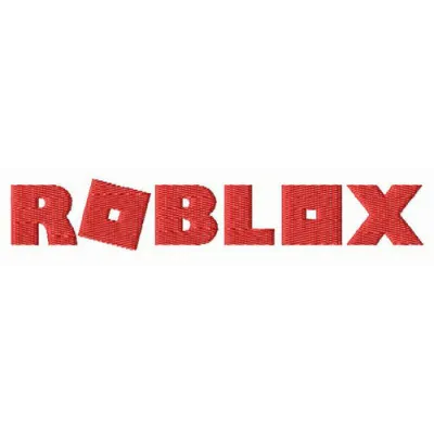 Roblox logo embroidery design preview showcasing a vibrant stitched motif for creative projects.