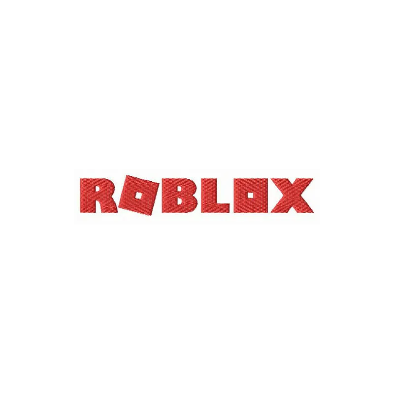 Roblox logo embroidery design preview showcasing a vibrant stitched motif for creative projects.