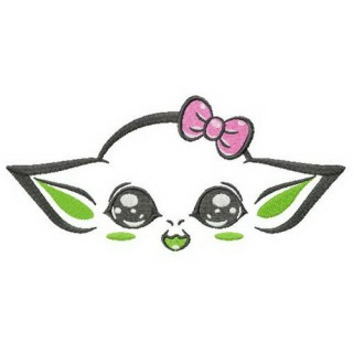 Girlish humanoid alien embroidery design - Embroidery Design