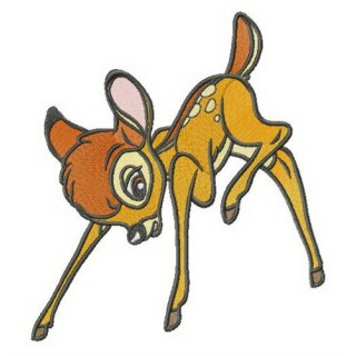 Careful Bambi embroidery design - Embroidery Design