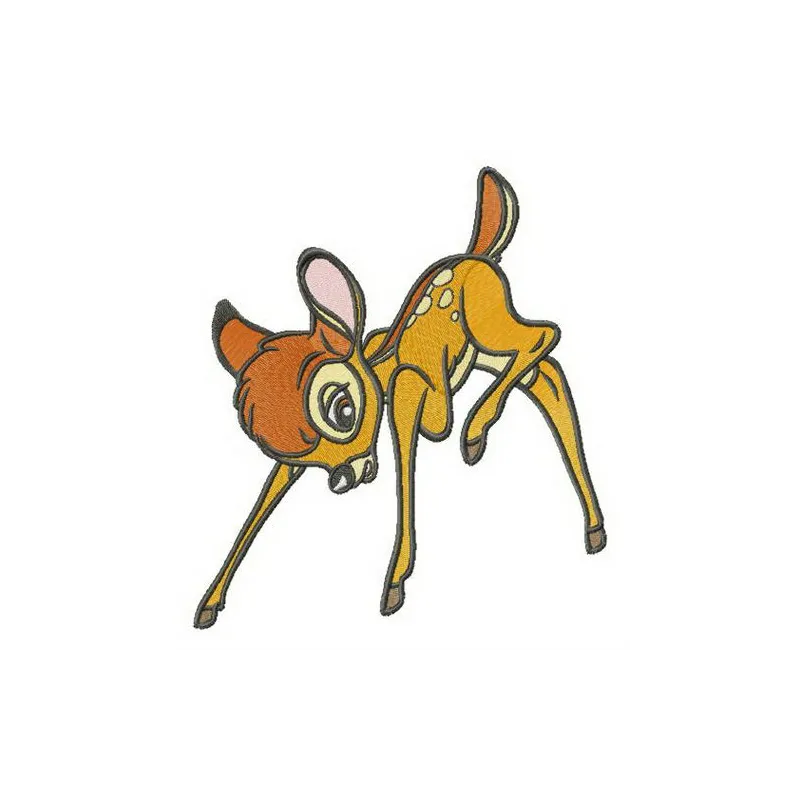 Preview of the Careful Bambi embroidery design featuring a charming woodland character for creative stitching projects.