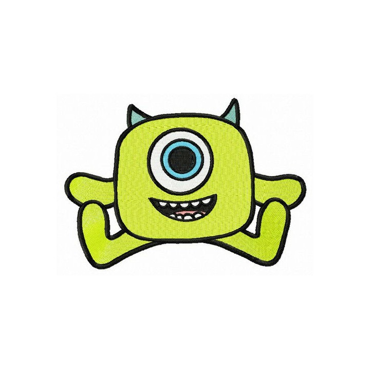 Wazowski toy embroidery design - Embroidery Design