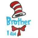 Preview of the Brother I Am embroidery design from the Dr. Seuss collection, showcasing vibrant stitching patterns.