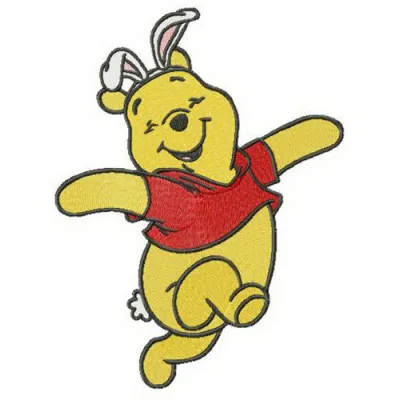Easter Winnie embroidery design featuring Winnie the Pooh, Piglet, and Tigger, perfect for holiday-themed projects.
