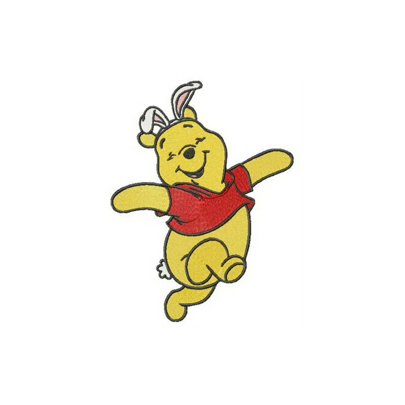 Easter Winnie embroidery design featuring Winnie the Pooh, Piglet, and Tigger, perfect for holiday-themed projects.