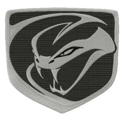 Dodge Viper Stryker embroidery design showcasing a dynamic stitching pattern for automotive enthusiasts.