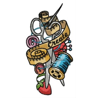 Tailor's treasures embroidery design - Embroidery Design
